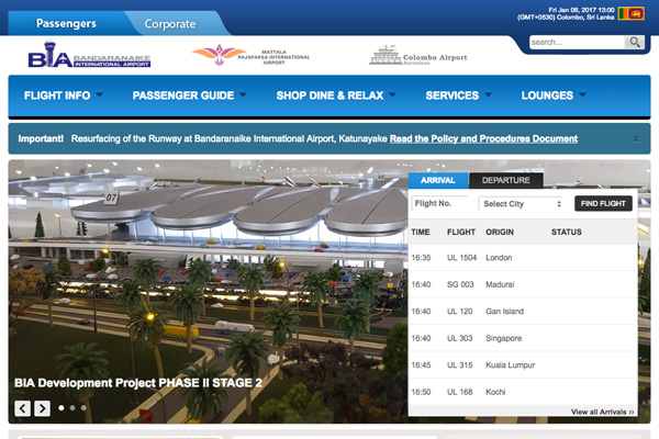 バンダラナイケ国際空港、大規模改修工事開始　空港には出発5時間前に到着呼びかけ
