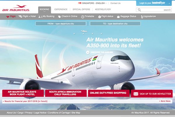 モーリシャス航空、バンコク〜モーリシャス線10月30日開設　特別運賃は往復5,000THB