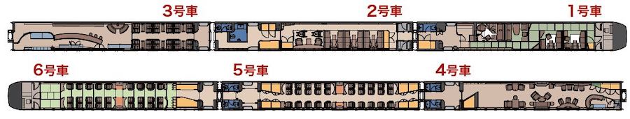 JR九州、観光列車「36ぷらす1」車内レイアウト発表　ビュッフェで九州名物