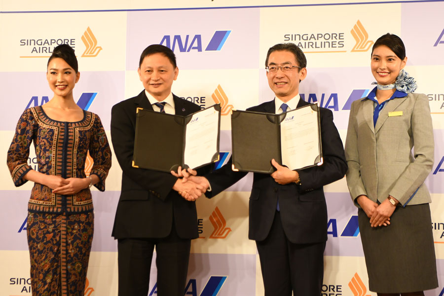 ANAとシンガポール航空、共同事業を21年冬開始へ