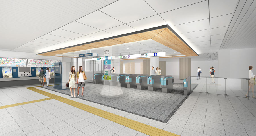 東京メトロと都営地下鉄、九段下駅での乗り換え便利に　3線共通改札口や乗換エレベーター設置