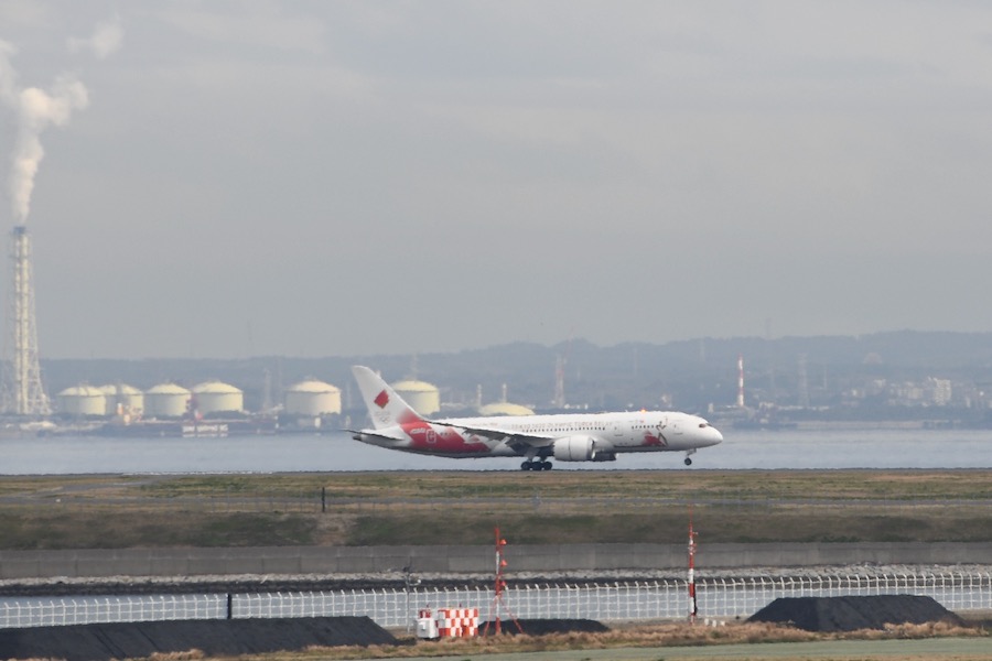 JAL・ANA共同の五輪聖火輸送機「TOKYO 2020号」、羽田に到着