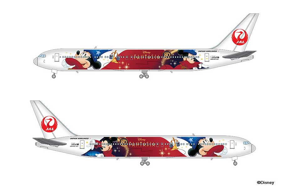 JAL、特別塗装機「JAL DREAM EXPRESS FANTASIA 80」を就航　就航初日に周遊フライト実施
