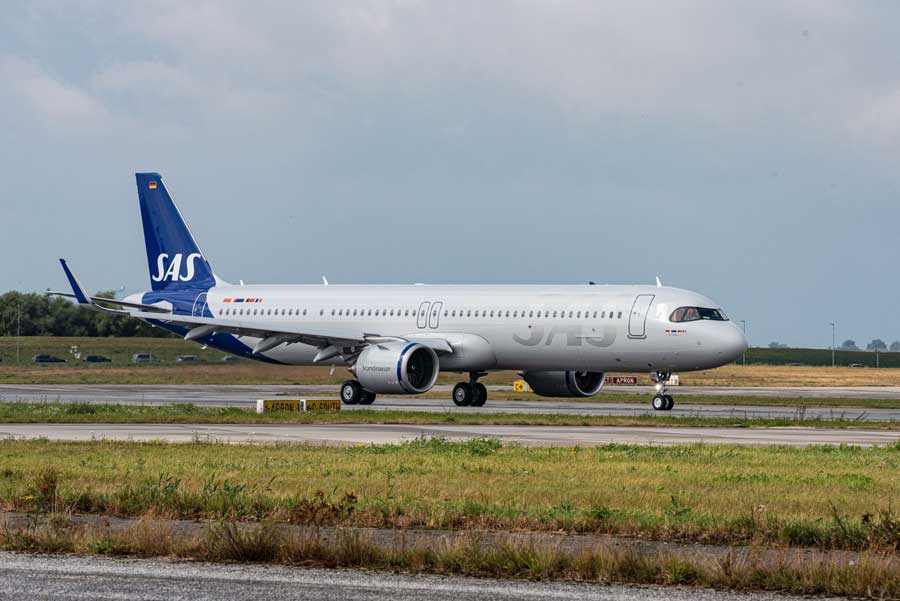 スカンジナビア航空、エアバスA321LRを初受領　ALCからリース導入