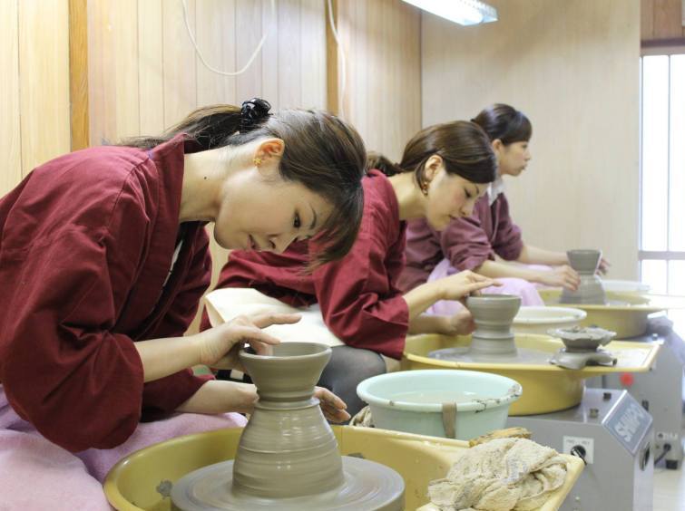 京都　陶芸　電動ろくろ