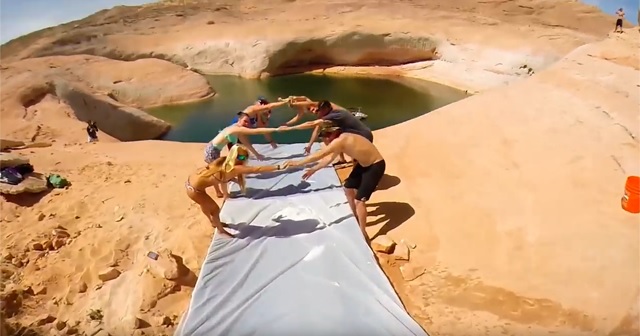 Cliff Slip and Slide!