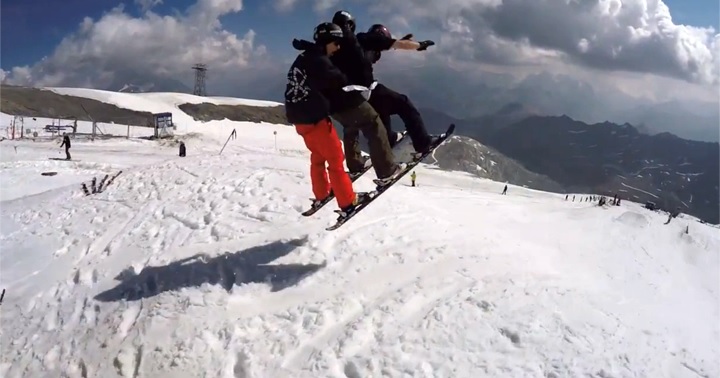 TRIO BACKFLIP en ski