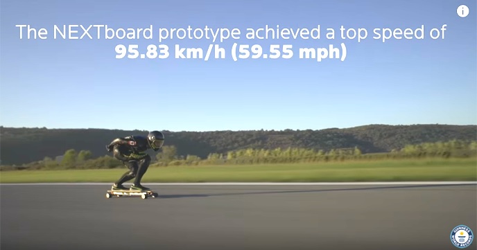 エグい！！ギネス世界記録を更新した電動スケートボードのスピードが95.83 km/h！！
