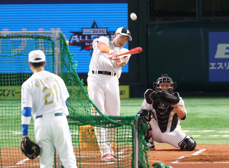 柳田、清宮投手と決勝へ＝プロ野球オールスター