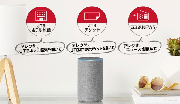 JTB、「Amazon Alexa」に対応　空室やチケット情報など提供