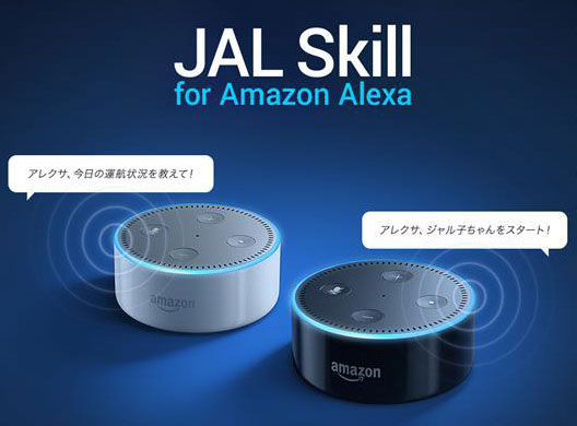 JAL、「Amazon Alexa」に対応　運航状況やお役立ち情報提供