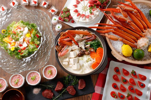 ウェスティン都ホテル京都、「蟹といちごの紅福ビュッフェ」開催
