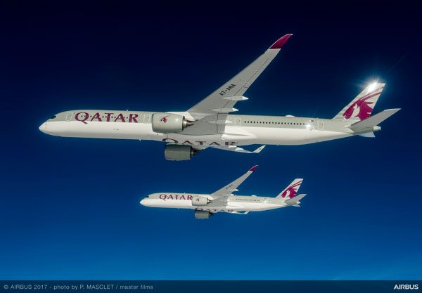 カタール航空、エアバスA350-1000型機を5機追加導入　発注切り替えで