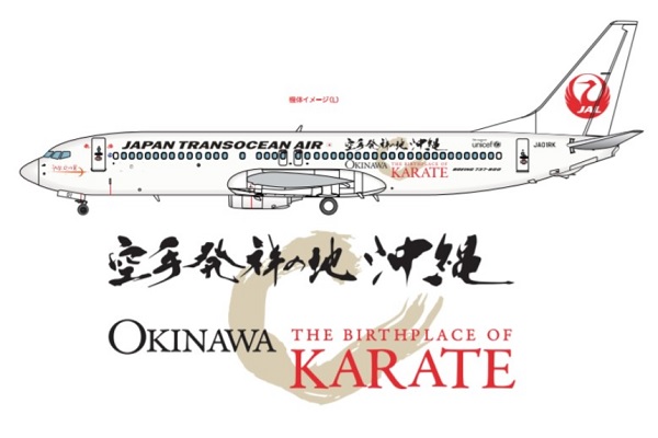 JTA、特別デザイン機「空手ジェット」を就航　2機を半年間運航