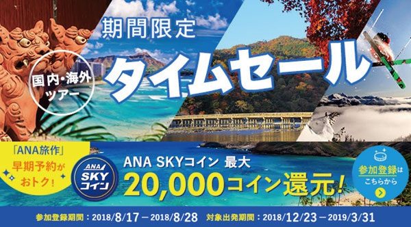 ANAセールス、国内・海外ツアーでタイムセール　ホノルル4日間燃油込み6万円台など