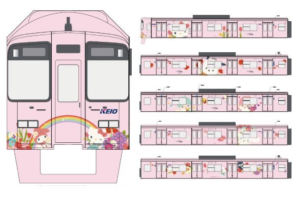 京王電鉄、サンリオキャラクターのフルラッピングトレイン運転　11月1日から