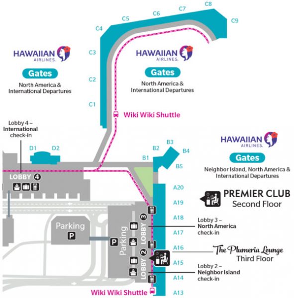ハワイアン航空、ホノルルでチェックインロビーを移転　12月19日から2段階で