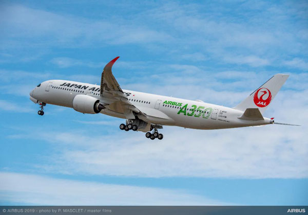 JAL、エアバスA350型機の3号機を受領　きょう午後4時頃に羽田到着