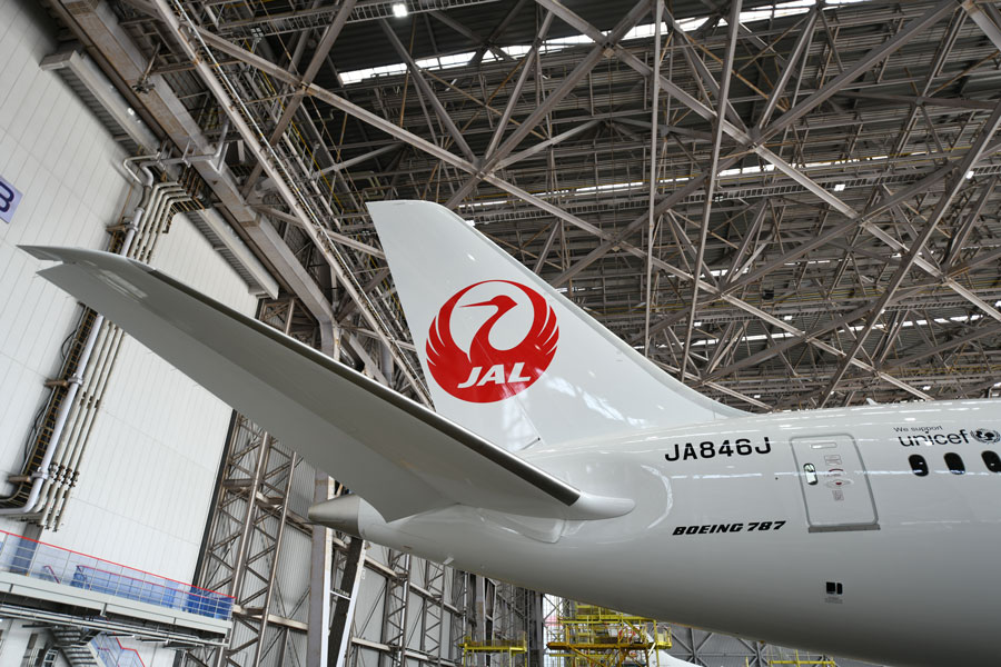 JAL（ボーイング787-8型機、国内線仕様機）