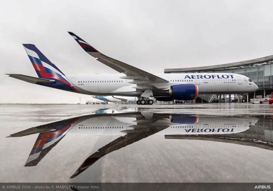 アエロフロート・ロシア航空（エアバスA350-900型機）