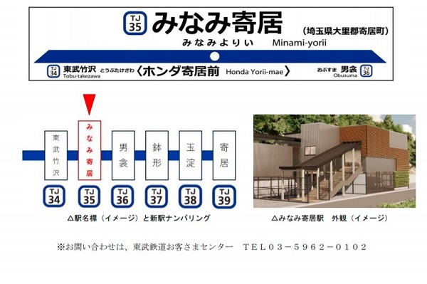 東武東上線に新駅「みなみ寄居駅〈ホンダ寄居前〉」が開業　10月31日