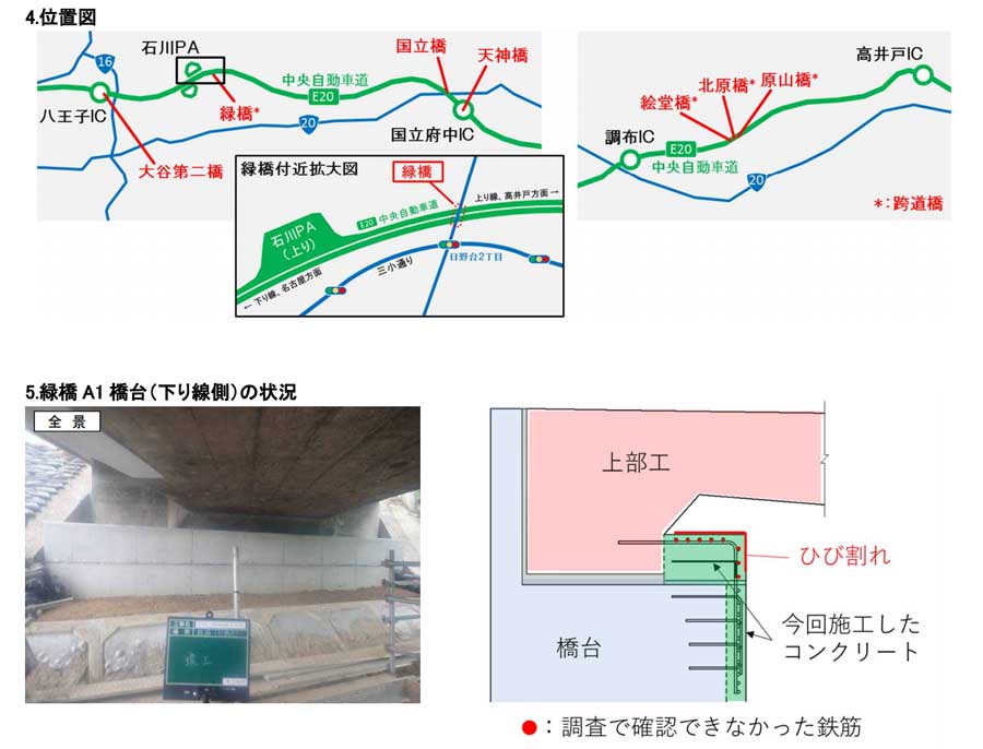 中央道、耐震補強工事で施工不良発覚　他の橋でも調査へ