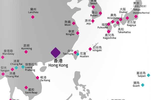香港エクスプレス航空、台湾東部の花蓮へ就航を計画
