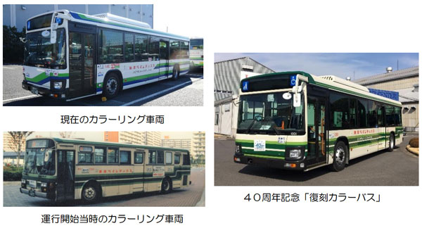 東京ベイシティ交通、40周年で「復刻カラーバス」運行　撮影会も開催