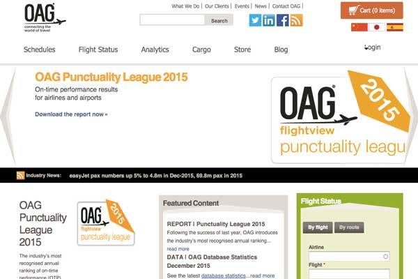 OAG、最も多くのフライトが運航する国際線トップ20を発表　日本発着は3路線