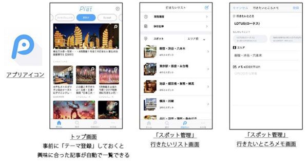 ナビタイム、お出かけ情報キュレーションアプリ「Plat by NAVITIME」をリニューアル　女性をターゲット