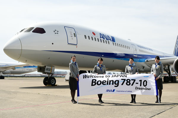 ANA、ボーイング787-10型機を公開　4月26日から東京/成田〜シンガポール線投入