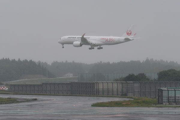 JAL、エアバスA350型機の訓練飛行開始　北九州・千歳・成田に飛来