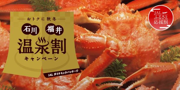JALダイナミックパッケージ、石川・福井への宿泊で最大1万円割引