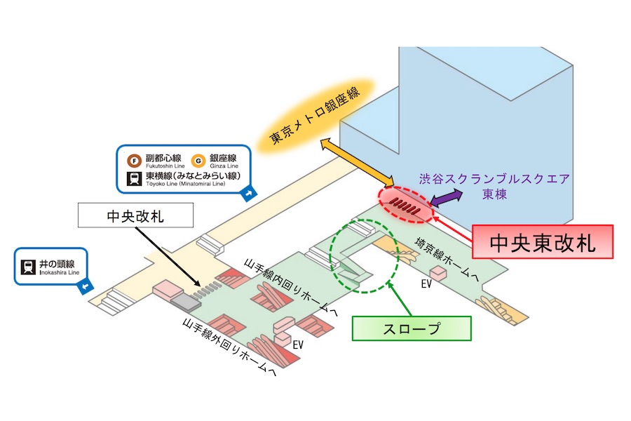 JR渋谷駅3階に新改札　1月29日供用開始　銀座線乗り換え便利に