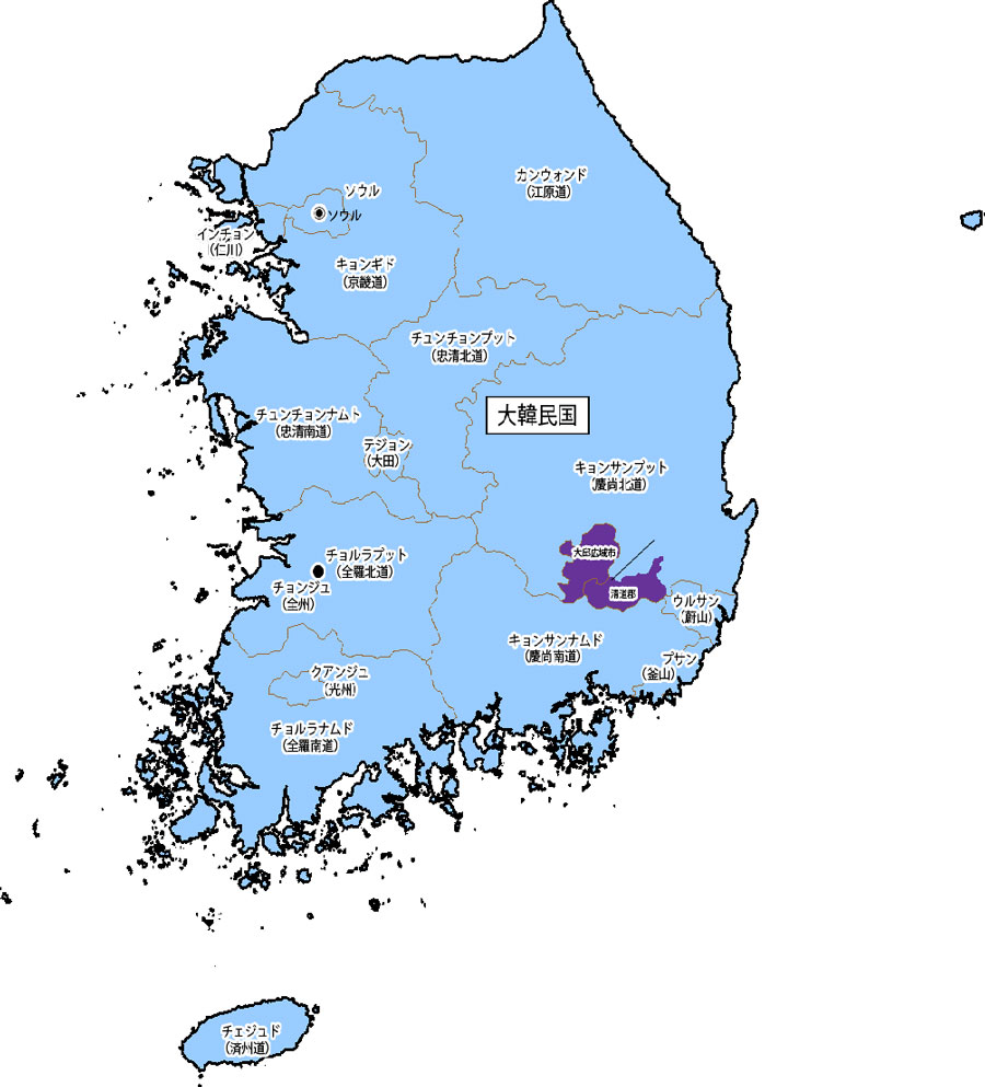外務省、韓国・大邱広域市と慶尚北道清道郡の感染症危険レベル引き上げ　渡航中止を勧告
