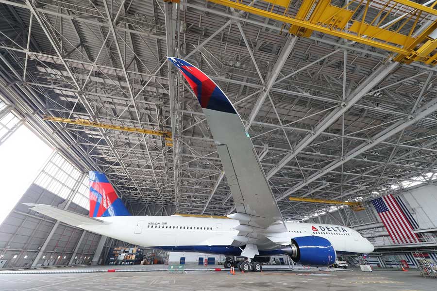 デルタ航空、成田で新機材5機の使用前整備実施　A350とA330neo