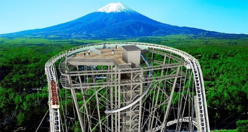 富士急ハイランド、「FUJIYAMA」点検塔の頂上に展望台「FUJIYAMAタワー」設置　2021年夏完成予定